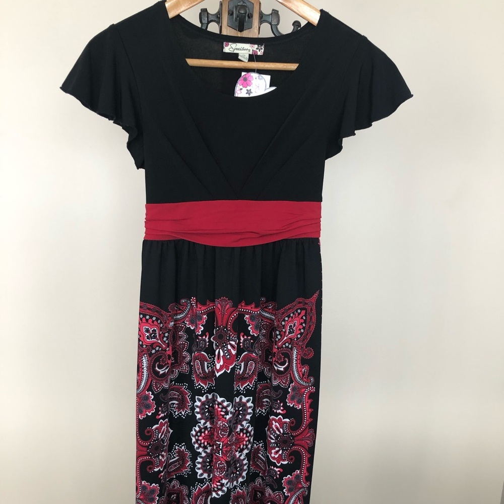 Formal Black and Red Dress
